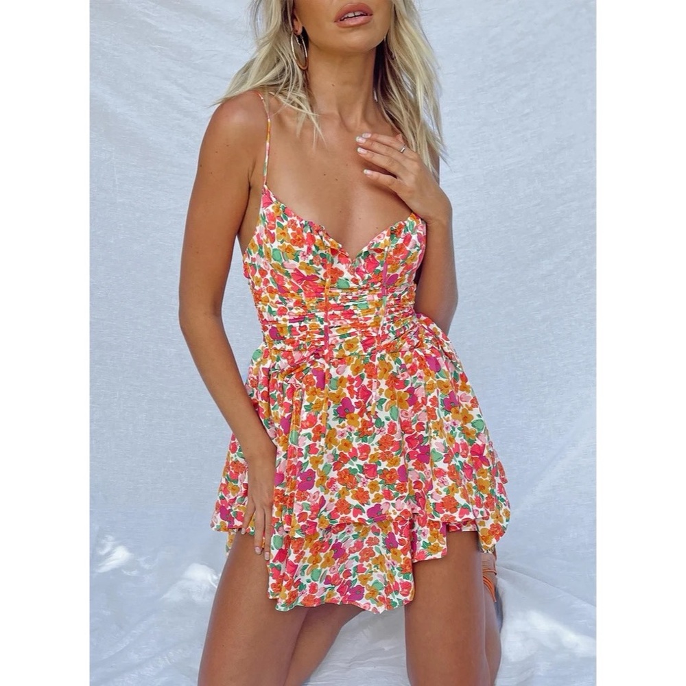 Floral Spaghetti Strap Dress